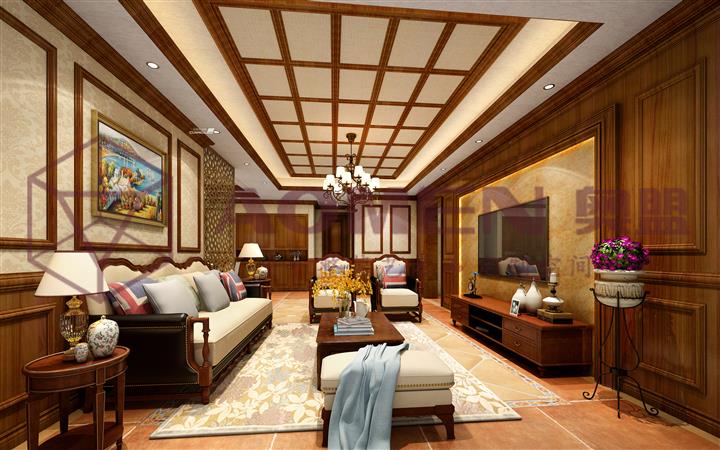 奥盟三维吊顶效果图