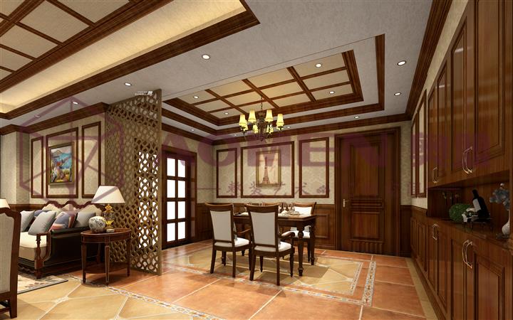 奥盟三维吊顶效果图