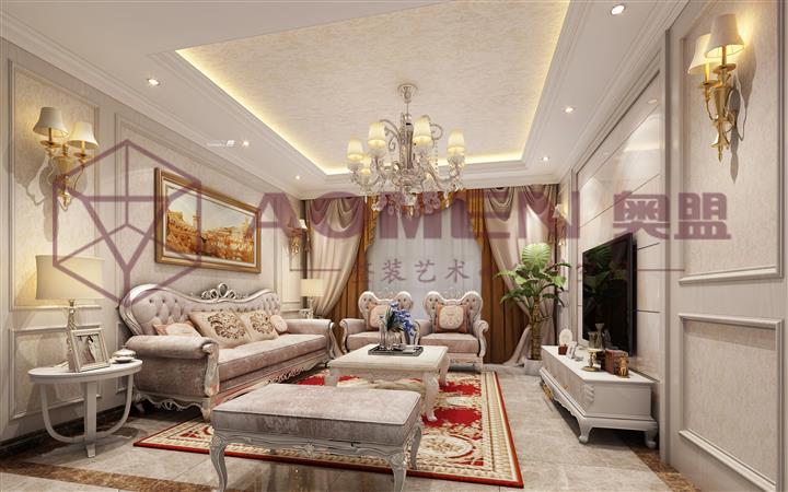 奥盟三维吊顶效果图