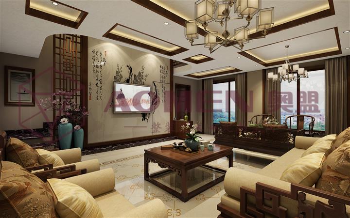 奥盟三维吊顶效果图